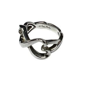 Tiffany & Co.  Double Loving Heart Ring Paloma Picasso Size 5.25 925 Silver